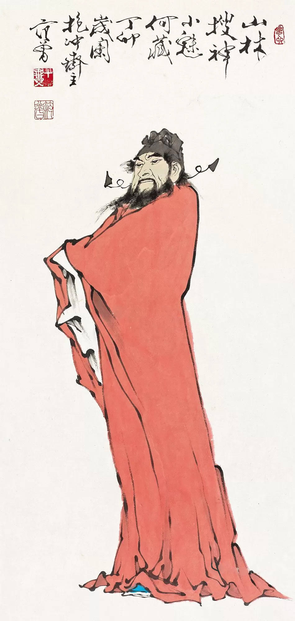 範曾 1987年作 鍾馗 鏡心