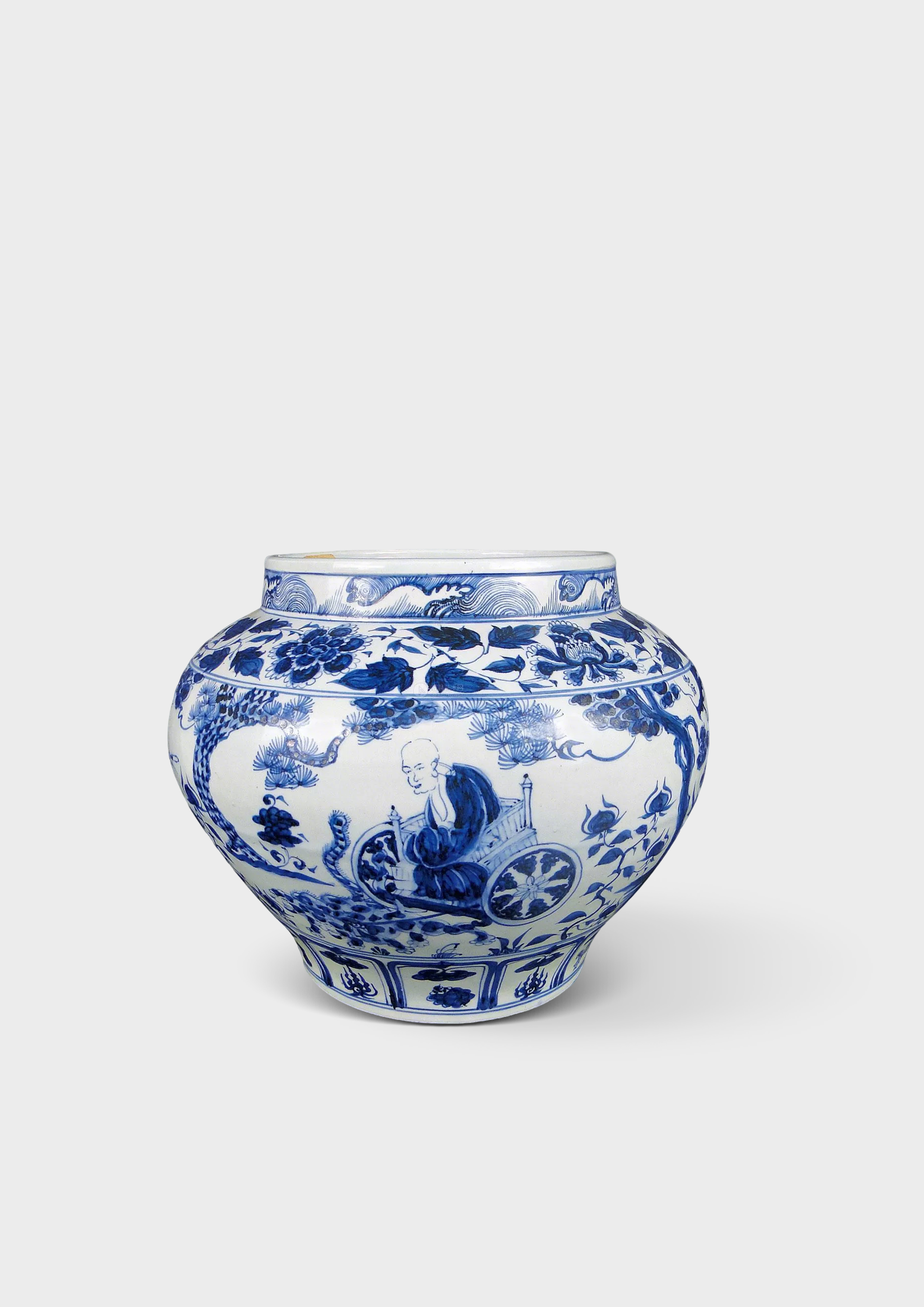 元 青花鬼穀下山大罐