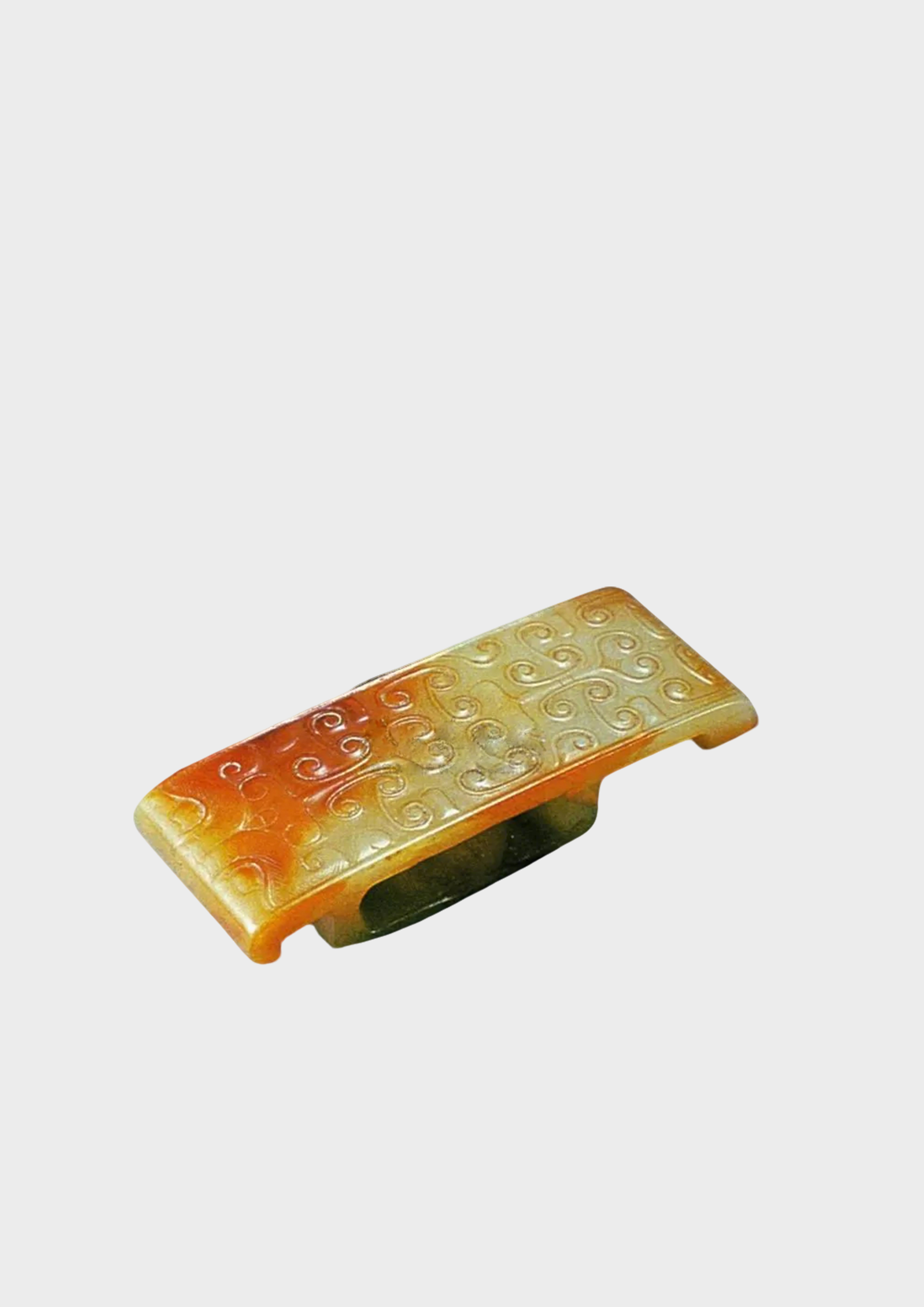 戰國 玉雕獸面文代