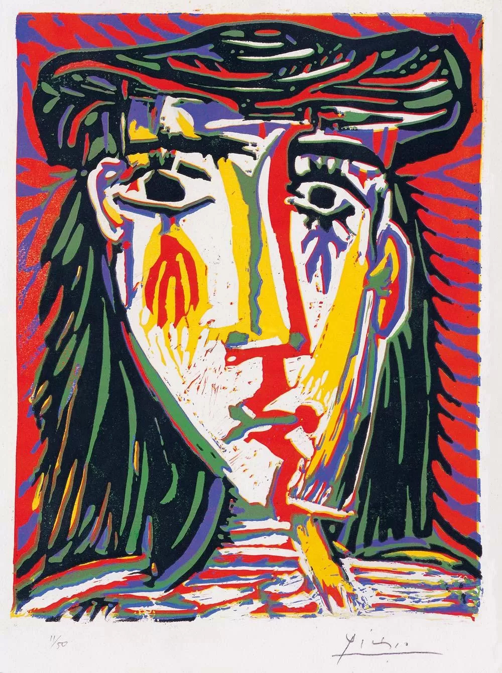 畢加索  戴帽女生